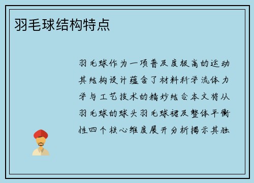 羽毛球结构特点